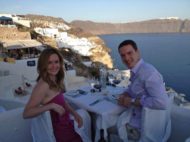 Dinner in Santorini