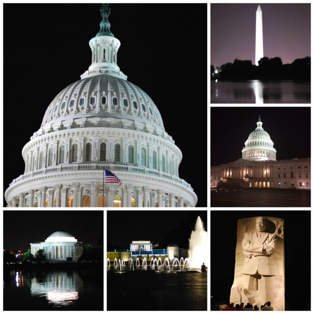 Sightseeing at night by bike