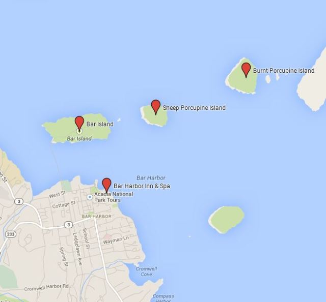 Map of islands kayaked