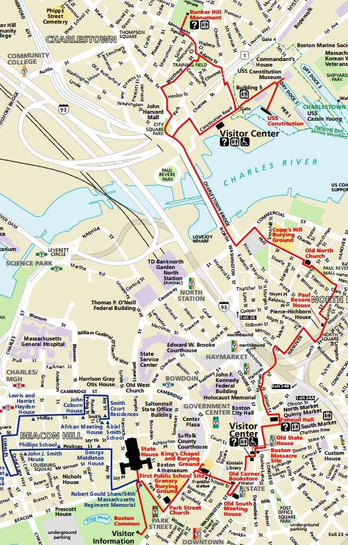 Map of the Freedom Trail