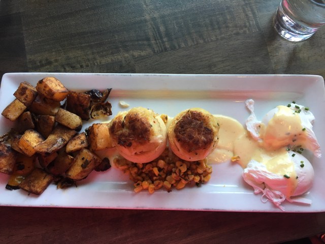 Crab Cake Benedict from The Local Peasant.. ate.every.bite.